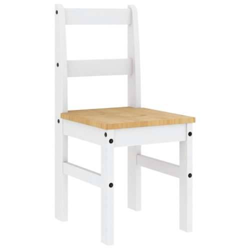 5-dijelni blagovaonski set Panama od masivne borovine - Bijela 160 cm 4x stolica 1 Cijena