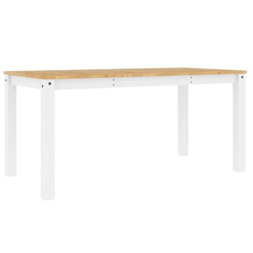 5-dijelni blagovaonski set Panama od masivne borovine - Bijela 160 cm 4x stolica 1 Cijena