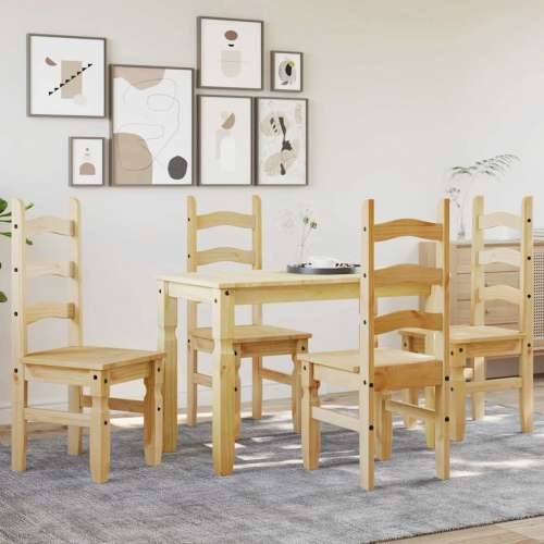 5-dijelni blagovaonski set Panama od masivne borovine - Prirodna 112 cm 1 4 Cijena