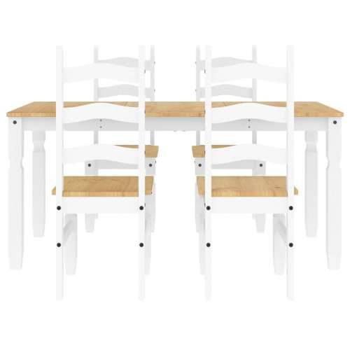 5-dijelni blagovaonski set Panama od masivne borovine - Bijela 160 cm 1 4 Cijena