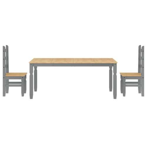 3-dijelni blagovaonski set Panama od masivne borovine sivi - Siva 180 cm 1 2 Cijena
