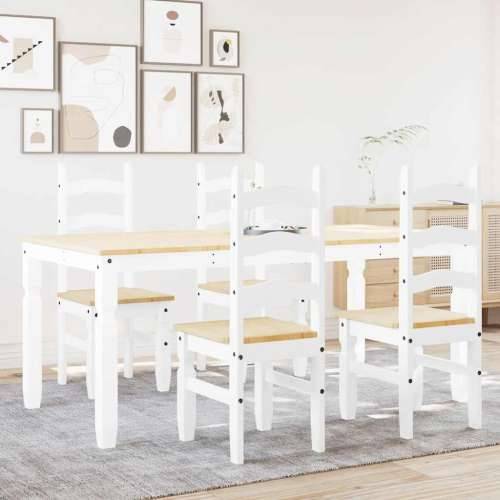 5-dijelni blagovaonski set Panama od masivne borovine - Bijela 180 cm 1 4 Cijena