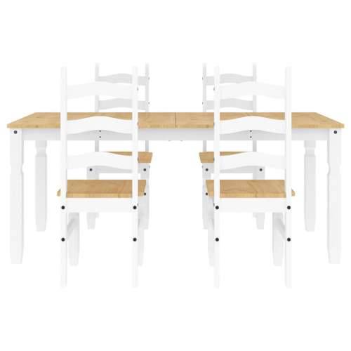 5-dijelni blagovaonski set Panama od masivne borovine - Bijela 180 cm 1 4 Cijena