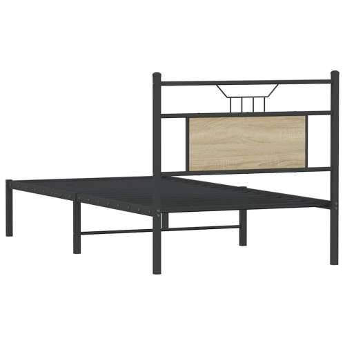 Okvir kreveta bez madraca boja hrasta sonome 90 x 200 cm drveni - sonoma hrast 90 x 200 cm s uzglavljem Cijena