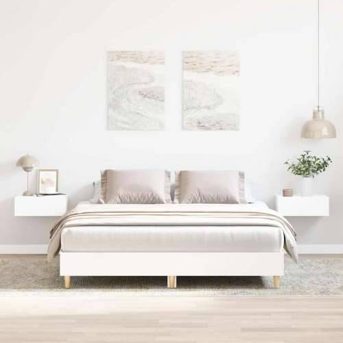 Okvir kreveta bez madraca bijeli 150x200 cm konstruirano drvo - Bijela 150 x 200 cm Cijena