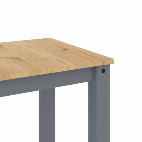 5-dijelni blagovaonski set Panama od masivne borovine sivi - Siva 117 cm 4x stolica 1 Cijena