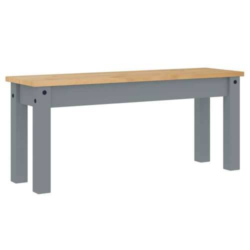 4-dijelni blagovaonski set Panama od masivne borovine - Siva 180 cm klupa + 2x stolica 1 Cijena