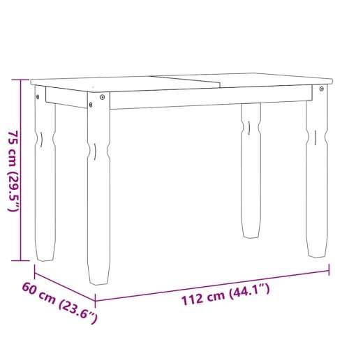 5-dijelni blagovaonski set Panama od masivne borovine - Bijela 112 cm 1 4 Cijena