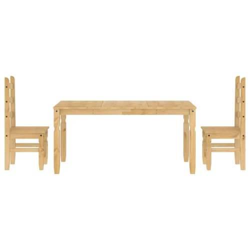 3-dijelni blagovaonski set Panama od masivne borovine - Prirodna 160 cm 1 2 Cijena