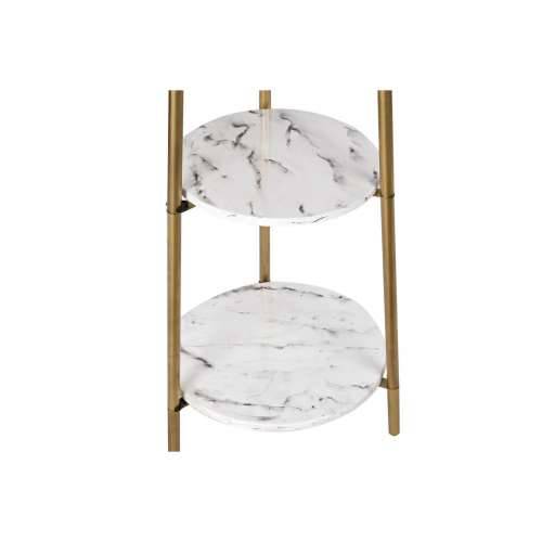 Podna svjetiljka DKD Home Decor zlatan Metal Poliester Bijela 50 W Drvo MDF (41 x 41 x 156 cm) Cijena