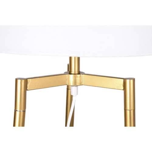 Podna svjetiljka DKD Home Decor zlatan Metal Poliester Bijela 50 W Drvo MDF (41 x 41 x 156 cm) Cijena