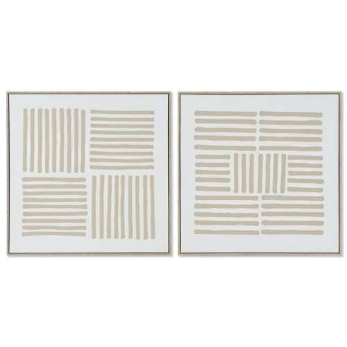 Slika Home ESPRIT Bijela Bež Skandinavski 83 x 4,5 x 83 cm (2 kom.) Cijena