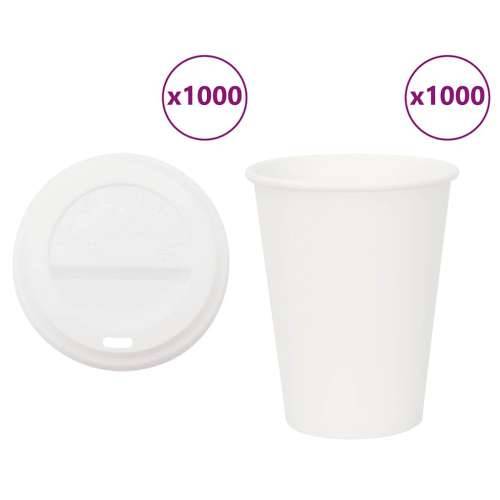 papirnate šalice za kavu s poklopcem 1000 kom 12 oz 300 ml - 1 300 ml Cijena