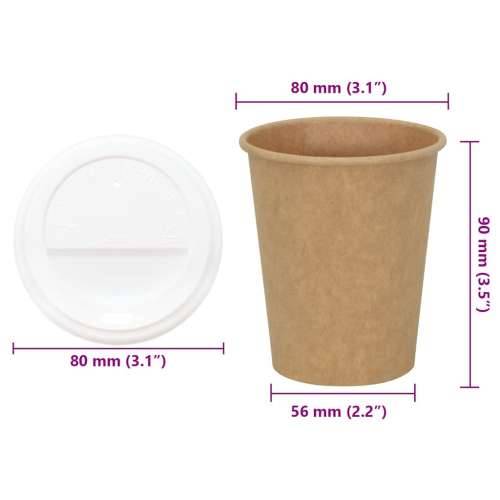 papirnate šalice za kavu s poklopcima 1000 kom 8 oz 200 ml - 1 200 ml Cijena