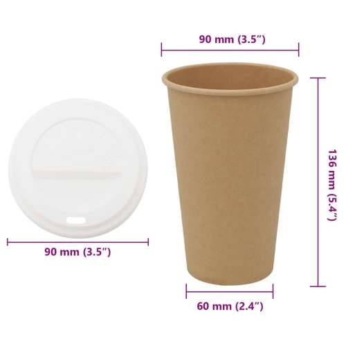 papirnate šalice za kavu s poklopcima 1000 kom 16 oz 400 ml - 1 400 ml Cijena