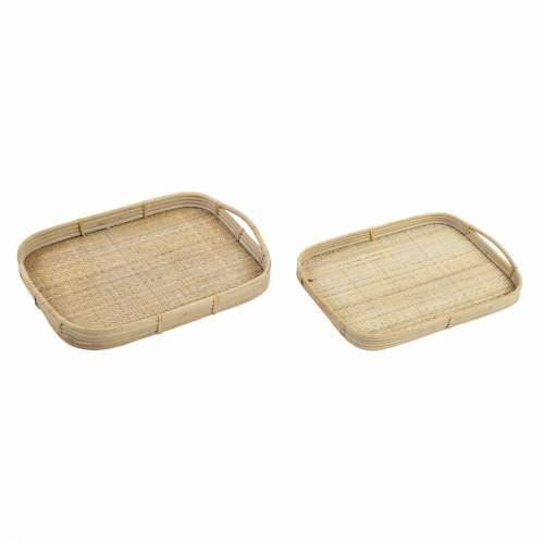 Set pladnjeva DKD Home Decor Smeđa Ratan (51.5 x 36 x 7.5 cm) (44.5 x 31.5 x 6 cm) (2 pcs) Cijena