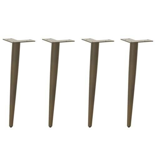 Noge za klub stolić konusnog oblika 4 kom prirodni čelik 42-43 cm čelik - Prirodna 42-43 cm 1 Cijena
