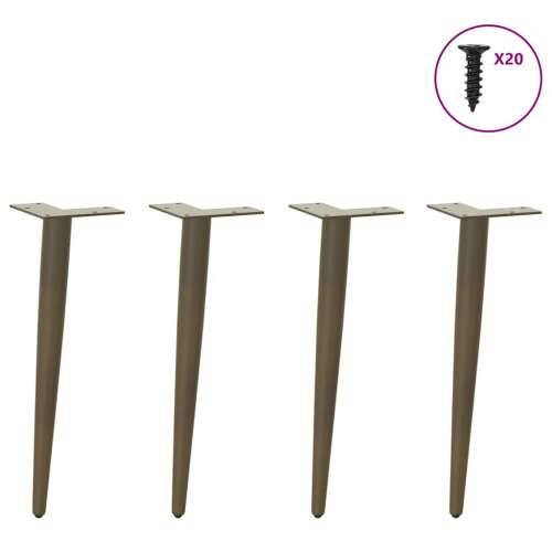 Noge za klub stolić konusnog oblika 4 kom prirodni čelik 42-43 cm čelik - Prirodna 42-43 cm 1 Cijena