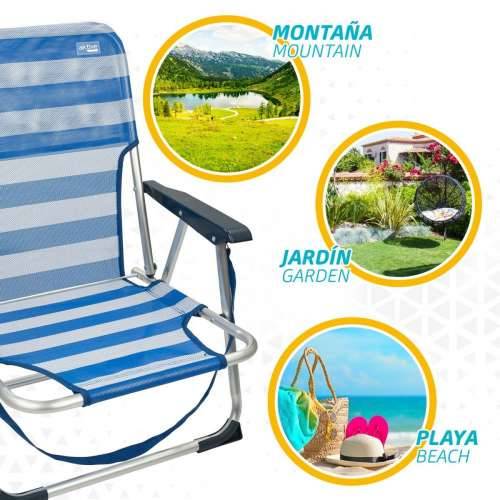 Stolica za za plažu Aktive Sklopiv Plava 44 x 72 x 35 cm (4 kom.) Cijena