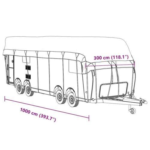 Krovni pokrivač karavana sivi 1000x300 cm netkana tkanina - 1000 x 300 cm 1 Cijena