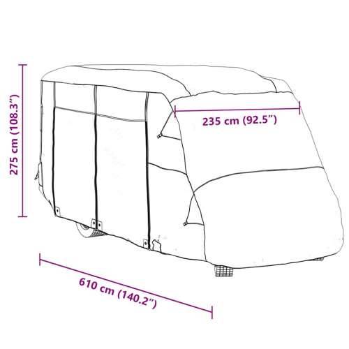 Navlake za kamper sive 610x235x275 cm netkana tkanina - 610 x 235 x 275 cm 1 Cijena