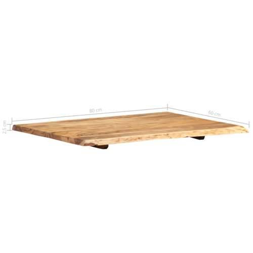 Stolna ploča od masivnog bagremovog drva 80 x (50-60) x 2,5 cm - 80 x 60 x 2.5 cm 1 Cijena
