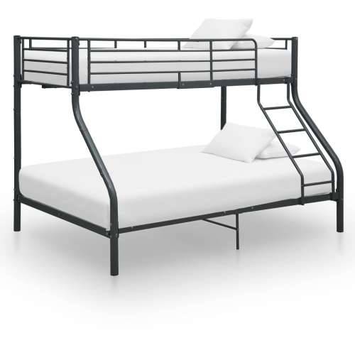 Okvir za krevet na kat crni metalni 140 x 200 / 90 x 200 cm Cijena