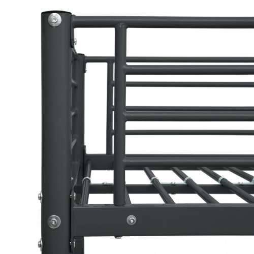 Okvir za krevet na kat crni metalni 140 x 200 / 90 x 200 cm - Crna Ne Cijena