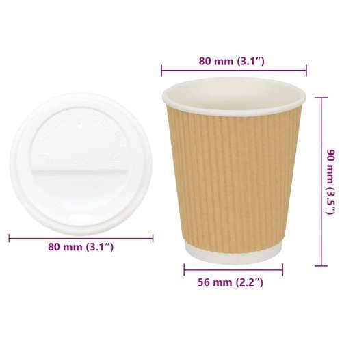 papirnate šalice za kavu s poklopcima 1000 kom 8 oz 200 ml - 1 200 ml Cijena