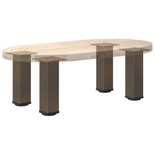 Noge za klub stolić 4 kom. Prirodni čelik 30-32 cm Čelik - Prirodna 30-32 cm (80 mm) 1 Cijena
