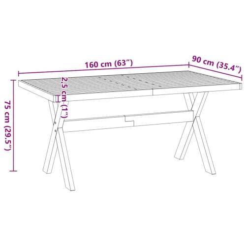 Blagovaonski stol NOAIN Noge u obliku slova X puno drvo bor - 1 160 cm Oblik slova X Cijena