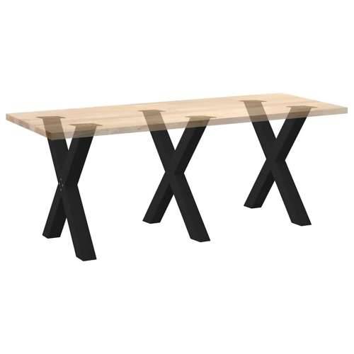 Noge za blagovaonski stol u obliku slova X, 3 kom, crne, 80 x (72-73) cm, čelik - Crna 80 x (72-73) cm (80 mm) 3 1 Cijena