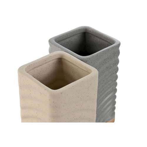 Držač četkica za zube Home ESPRIT Siva Krema Bambus Dolomite 7 x 7 x 12 cm (2 kom.) Cijena