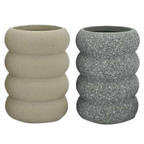 Držač četkica za zube Home ESPRIT Siva Krema Dolomite 7 x 7 x 10 cm (2 kom.) Cijena