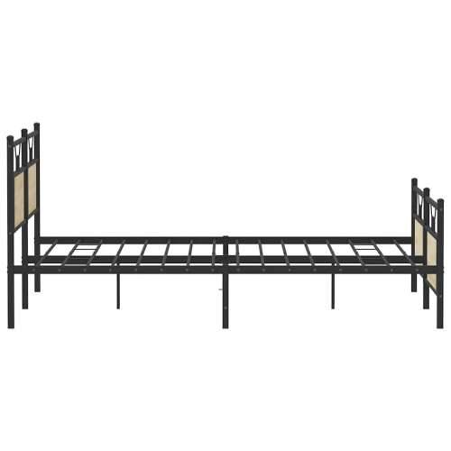 Metalni okvir kreveta bez madraca boja hrasta sonome 160x200 cm - sonoma hrast 160 x 200 cm s uzglavljem i podnožjem Cijena