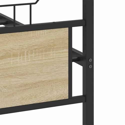 Metalni okvir kreveta bez madraca boja hrasta sonome 160x200 cm - sonoma hrast 160 x 200 cm s uzglavljem i podnožjem Cijena