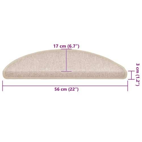 Prostirke za stepenice 30 kom Taupe 56x17x3 cm - Sivo-smeđa 56 x 17 x 3 cm 30 Cijena