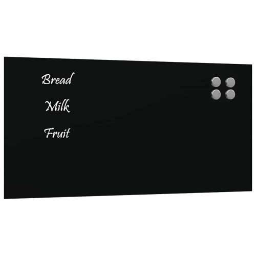 Zidna magnetna ploča crna 60 x 30 cm od kaljenog stakla - Crna 60 x 30 cm Cijena