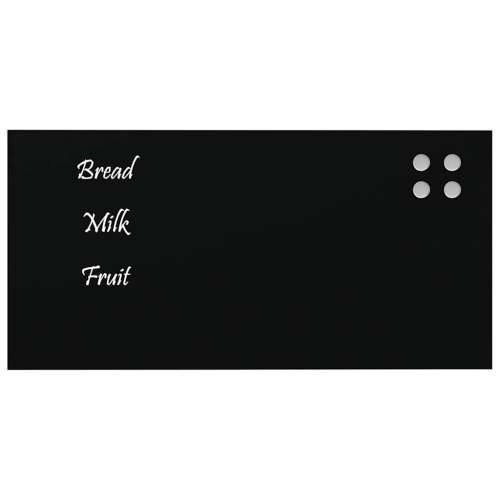 Zidna magnetna ploča crna 60 x 30 cm od kaljenog stakla - Crna 60 x 30 cm Cijena