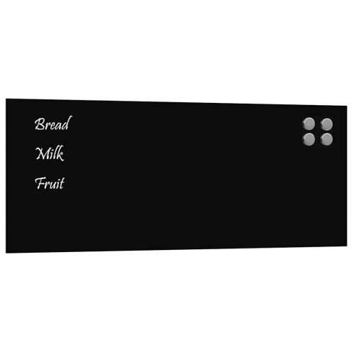 Zidna magnetna ploča crna 100 x 40 cm od kaljenog stakla - Crna 100 x 40 cm Cijena