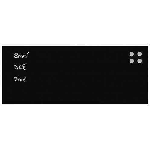 Zidna magnetna ploča crna 100 x 40 cm od kaljenog stakla - Crna 100 x 40 cm Cijena