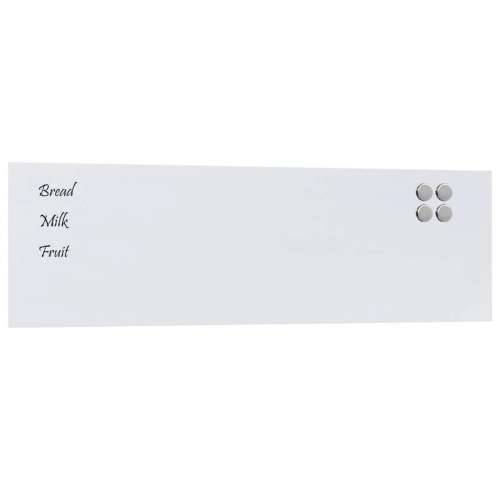 Zidna magnetna ploča bijela 100 x 30 cm od kaljenog stakla - Bijela 100 x 30 cm Cijena