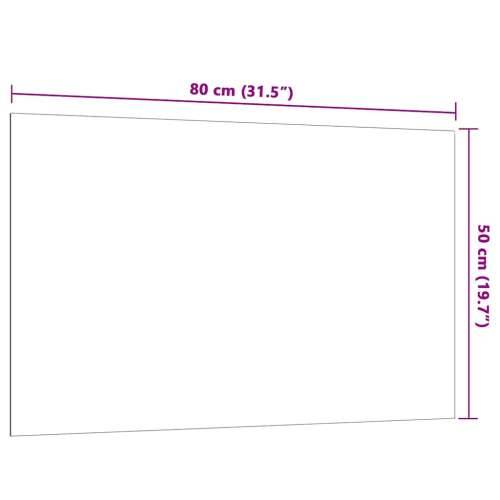 Zidna magnetna ploča bijela 80 x 50 cm od kaljenog stakla - Bijela 80 x 50 cm Cijena