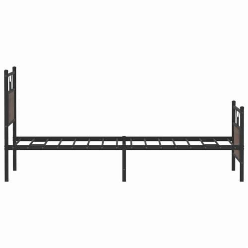 Okvir kreveta bez madraca smeđa boja hrasta 90 x 200 cm drveni - Smeđi hrast 90 x 200 cm s uzglavljem i podnožjem Cijena