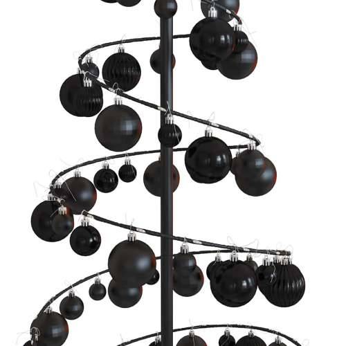 LED božićno drvce s kuglicama 100 LED toplo bijelo 150 cm - Crna 150 cm 1 s kuglicama Cijena