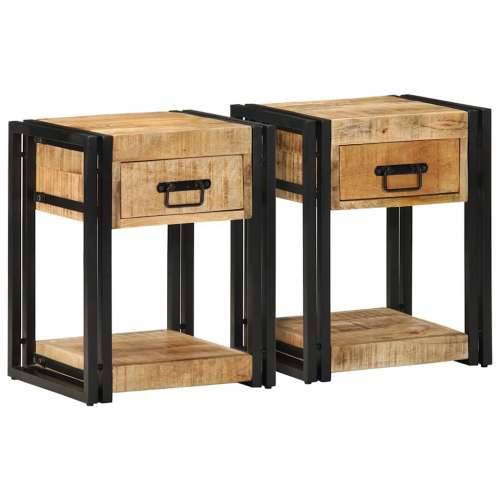 Noćni ormarići 2 kom 40x35x50 cm Puno grubo drvo Mango - 40 x 35 x 50 cm 2 Grubo masivno drvo manga Cijena