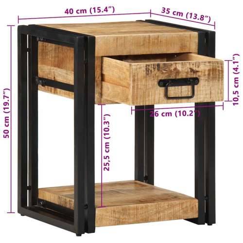 Noćni ormarići 2 kom 40x35x50 cm Puno grubo drvo Mango - 40 x 35 x 50 cm 2 Grubo masivno drvo manga Cijena