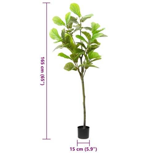 Umjetno stablo fikusa 48 listova 165 cm zeleno - 165 cm 1 Cijena