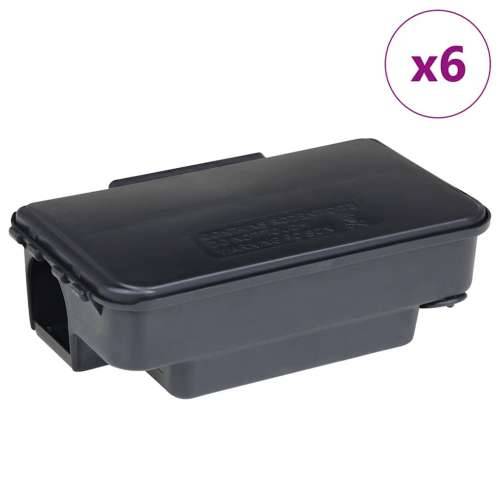 Zamke za miševe 6 kom crne 22x12,5x7,5 cm - 6 Cijena