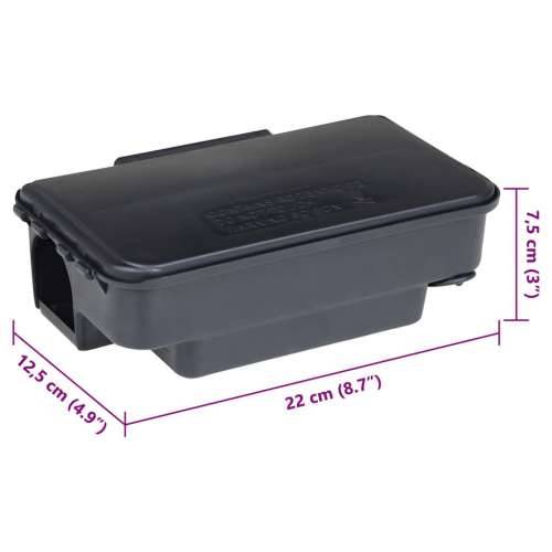 Zamke za miševe 6 kom crne 22x12,5x7,5 cm - 6 Cijena